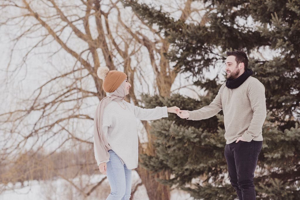 Noor&amp;ali winter kanata couple shoot 38